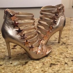 Katy Perry “The Stella” open toe heels, size 7.